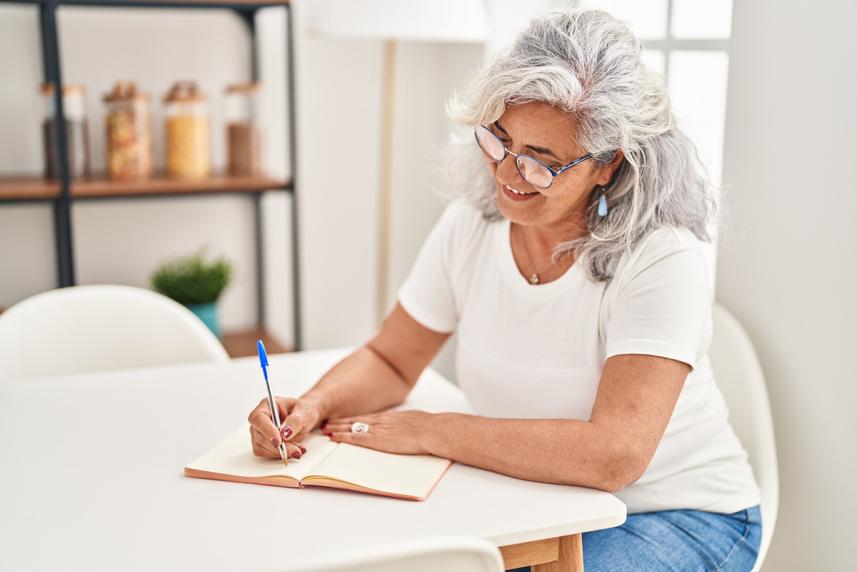 Senior woman preparing for a Matrix home health assessment